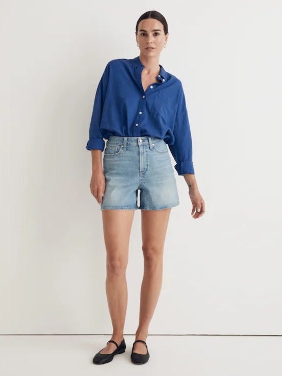 Madewell Pants - Madewell Women’s The Perfect Vintage Mid-Length Jean Short in Wainfleet Wash 26
